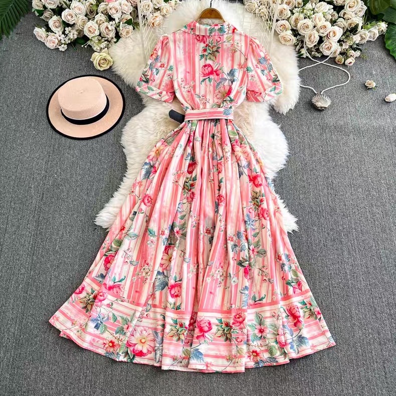 7819. PINK LONG DRESS