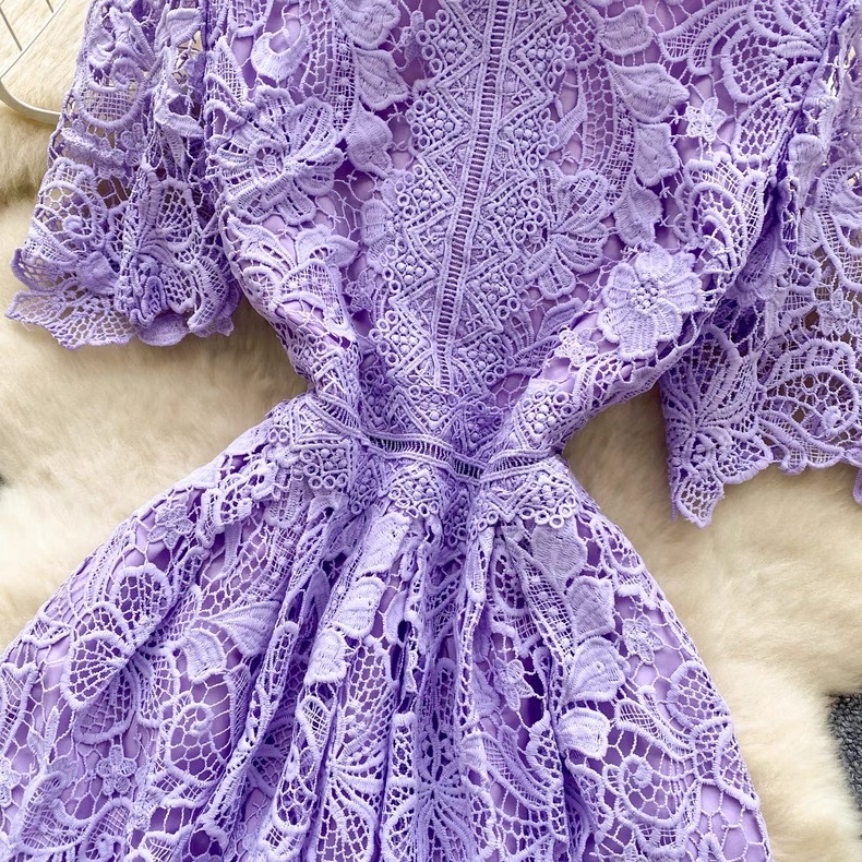 7860. PURPLE LONG DRESS