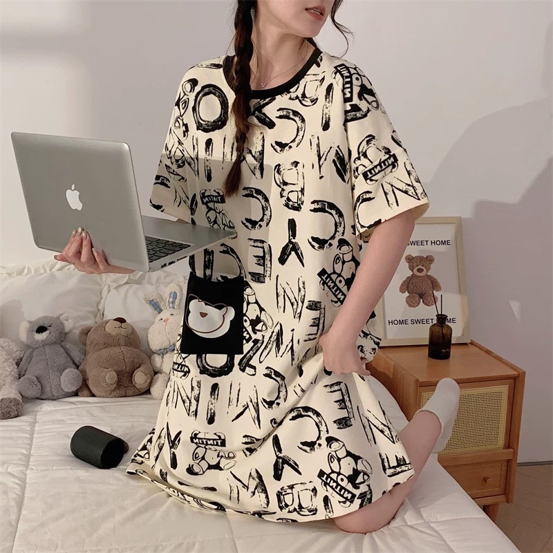 S229. SLEEPWEAR DRESS BLACK