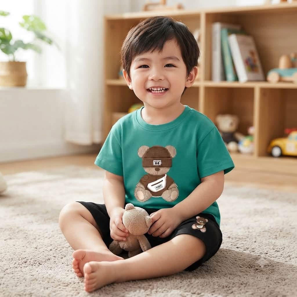 K138. KID BOY GREEN SET.