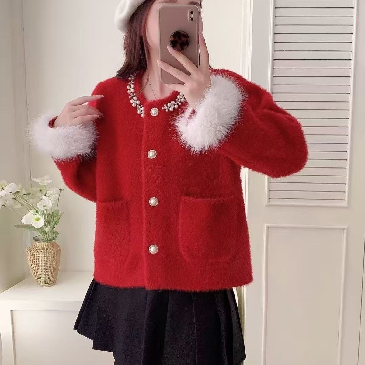 R16. RED MINK JACKET