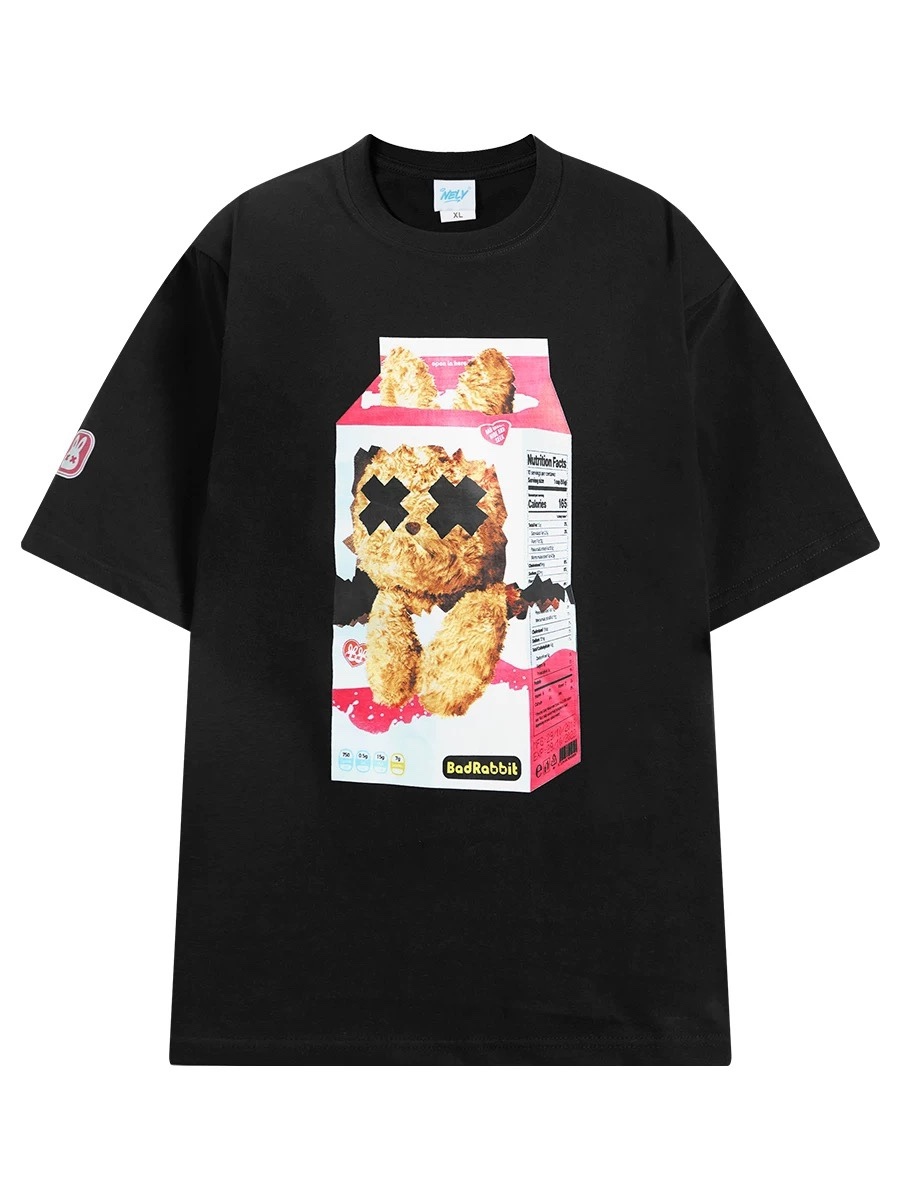 1607. RABBIT BLACK TEE