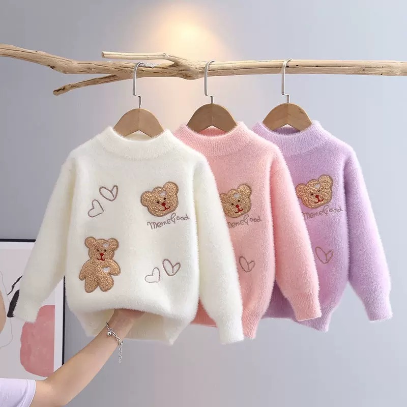 K500. BABY SWEATER WHITE BEAR