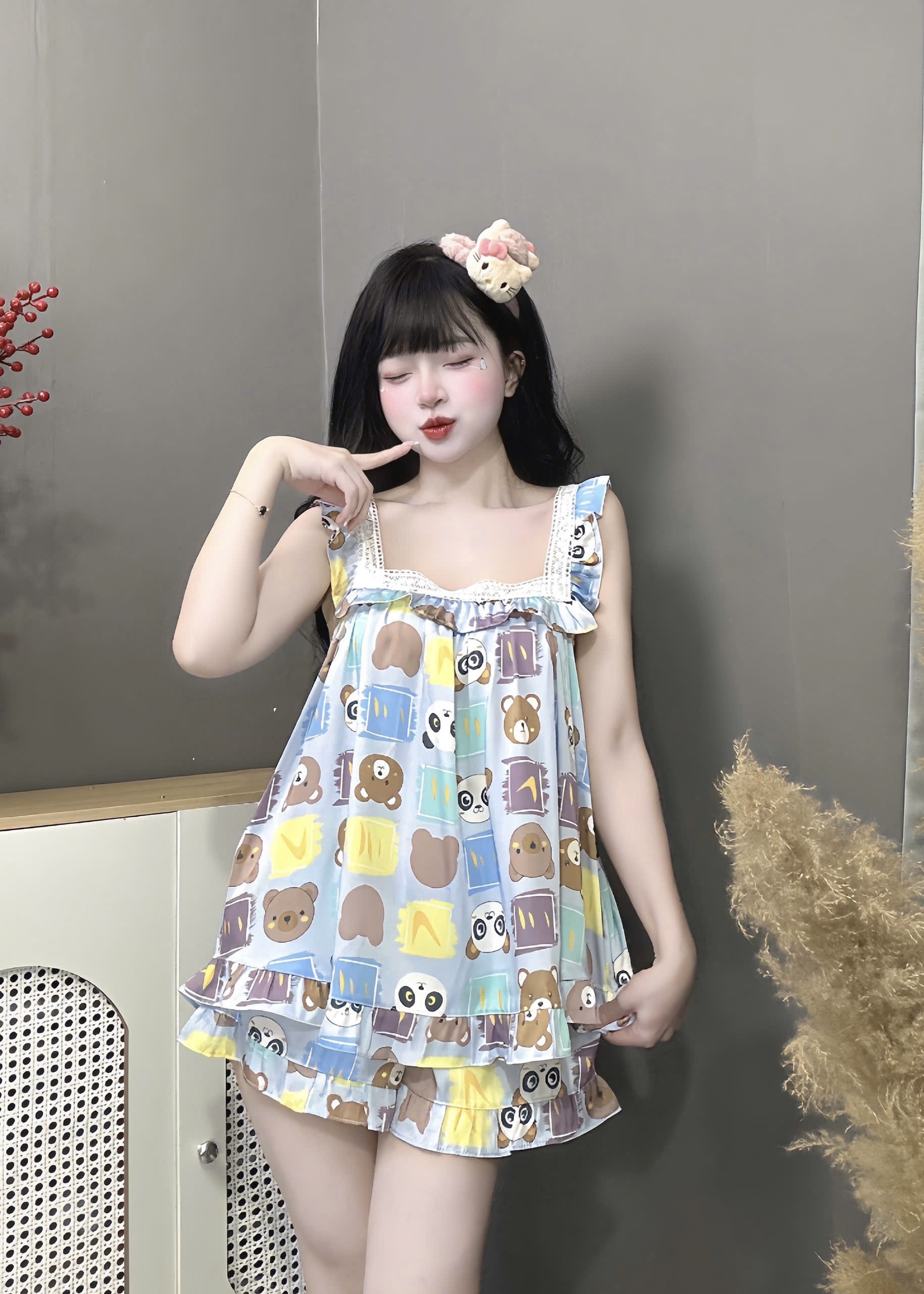 V1069. SLEEPWEAR BEAR BLUE