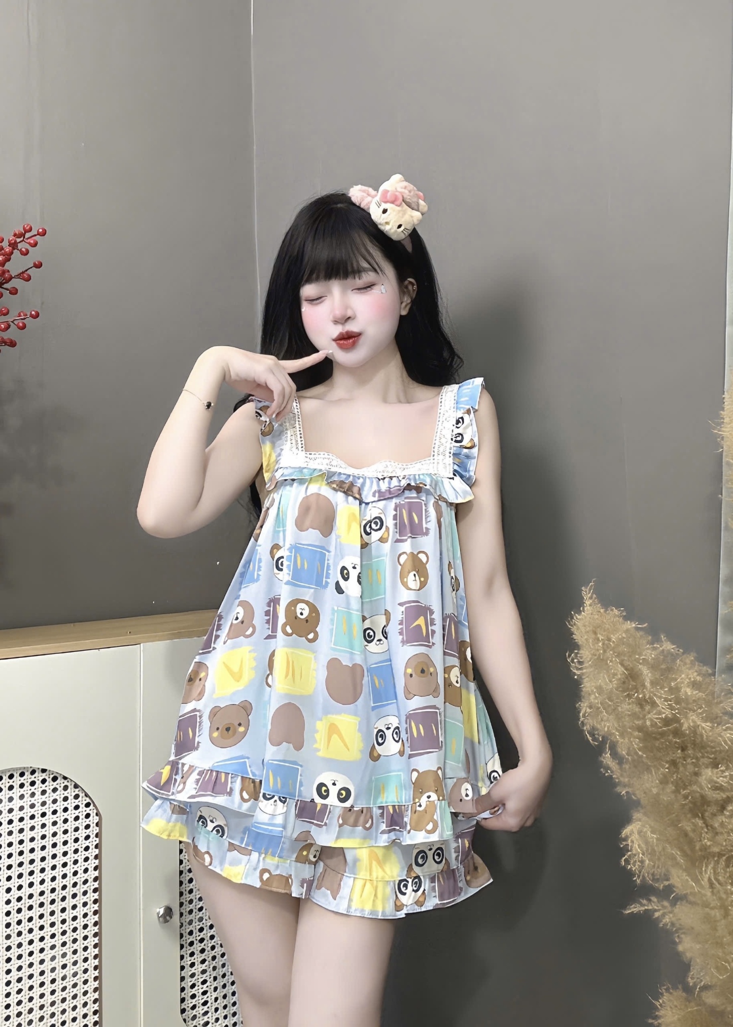 V1069. SLEEPWEAR BEAR BLUE