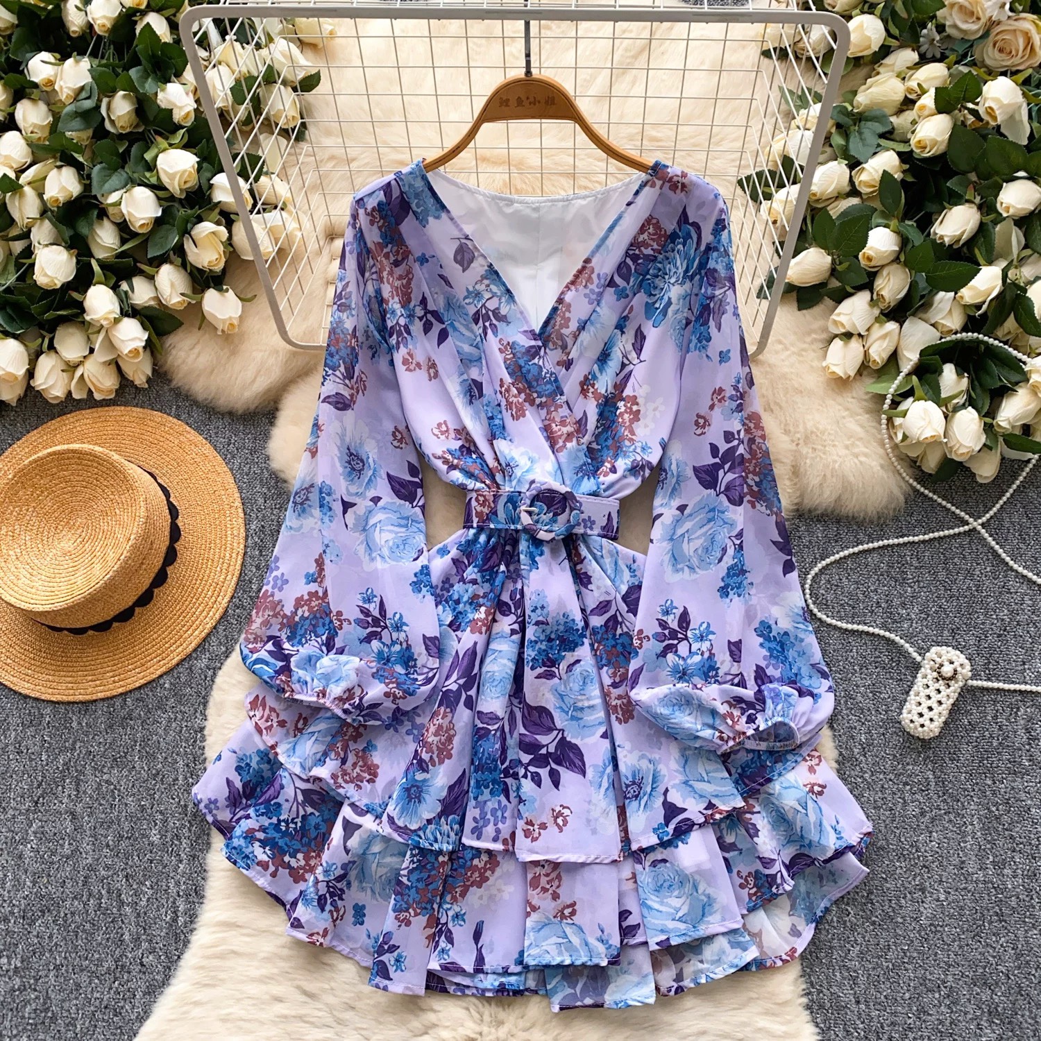 8197. LACE DRESS EXCLUSIVE PURPLE