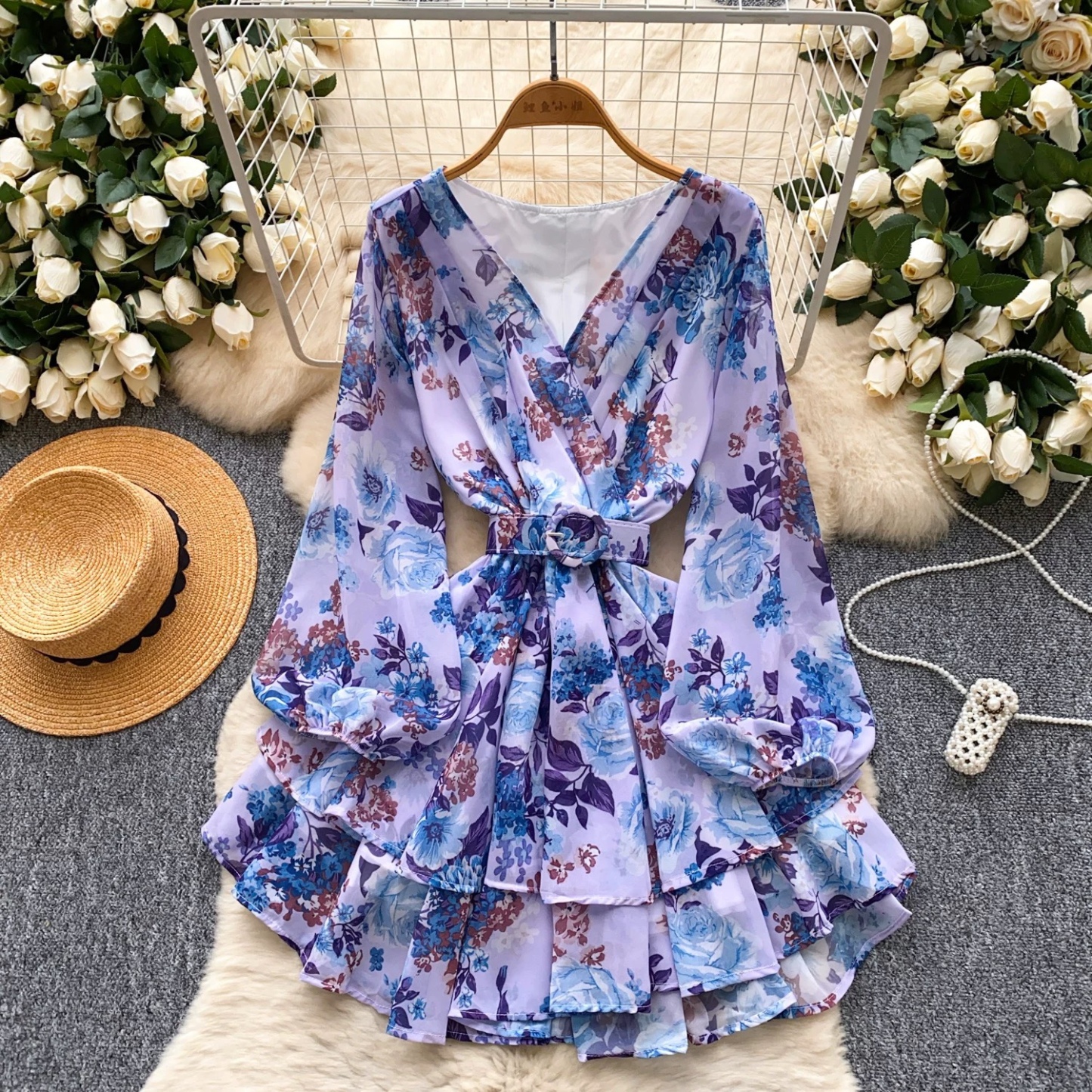 8197. LACE DRESS EXCLUSIVE PURPLE