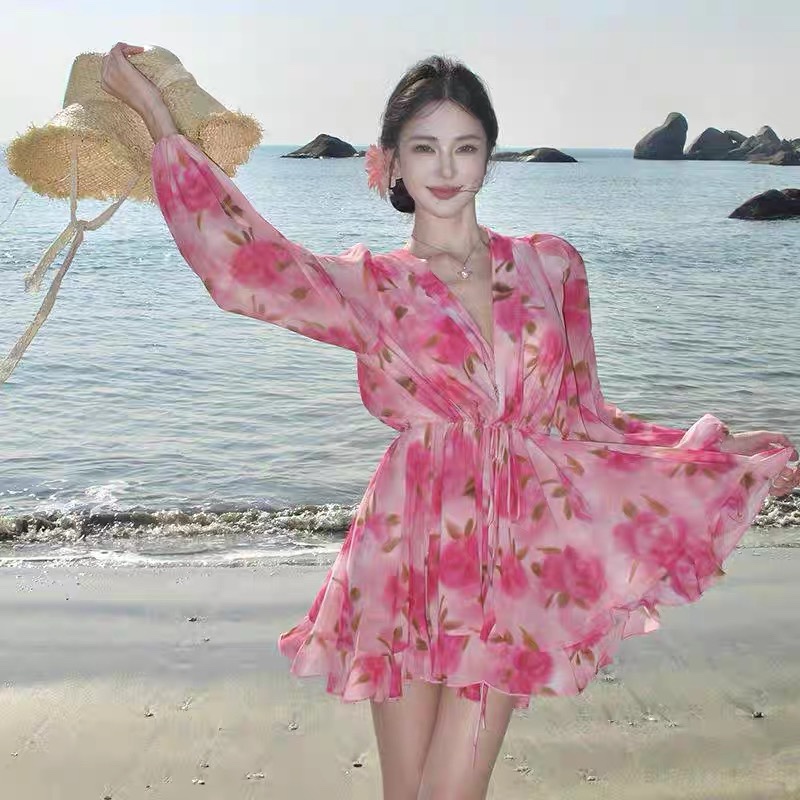 7879. PINK SHORT DRESS