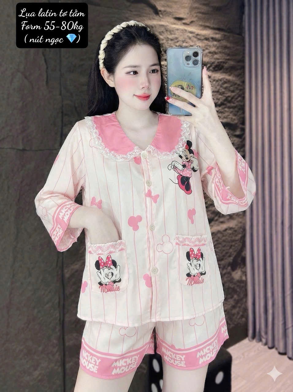 V1029. SLEEPWEAR MICKEY PINK