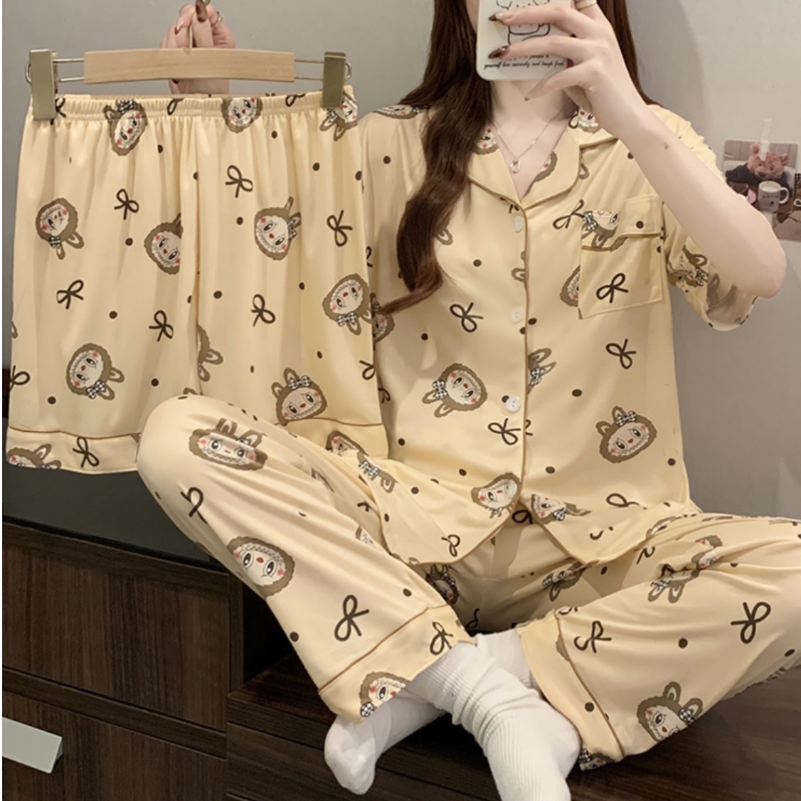 S212. SLEEPWEAR LABUBU LIGHT YELLOW