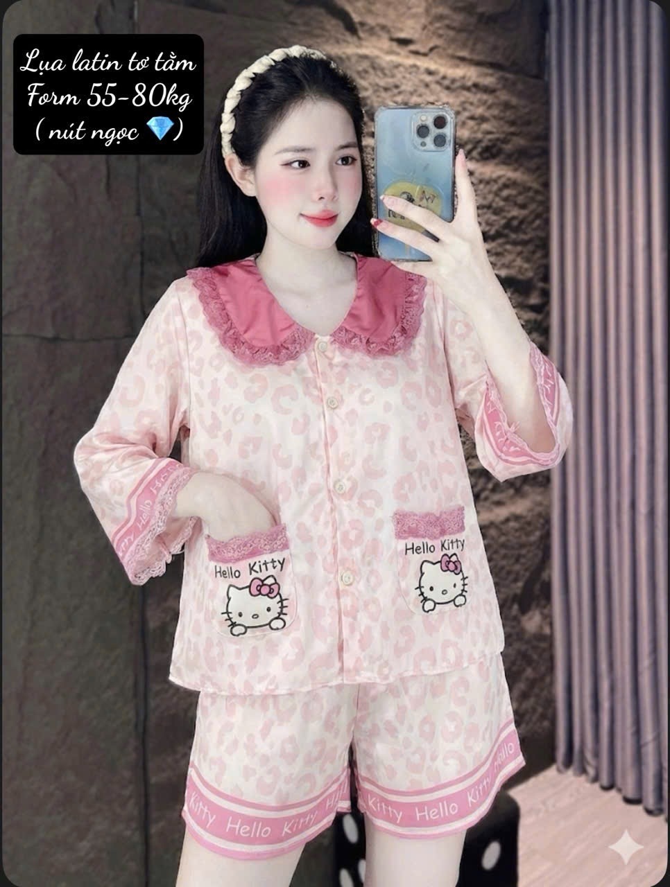 V1034. SLEEPWEAR HELLO KITTY PINK