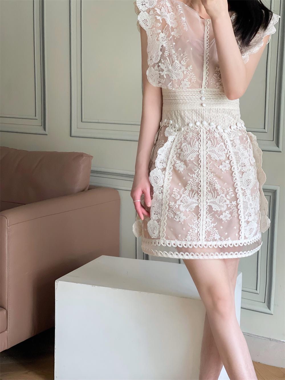 7870. WHITE SHORT DRESS (exclusive)