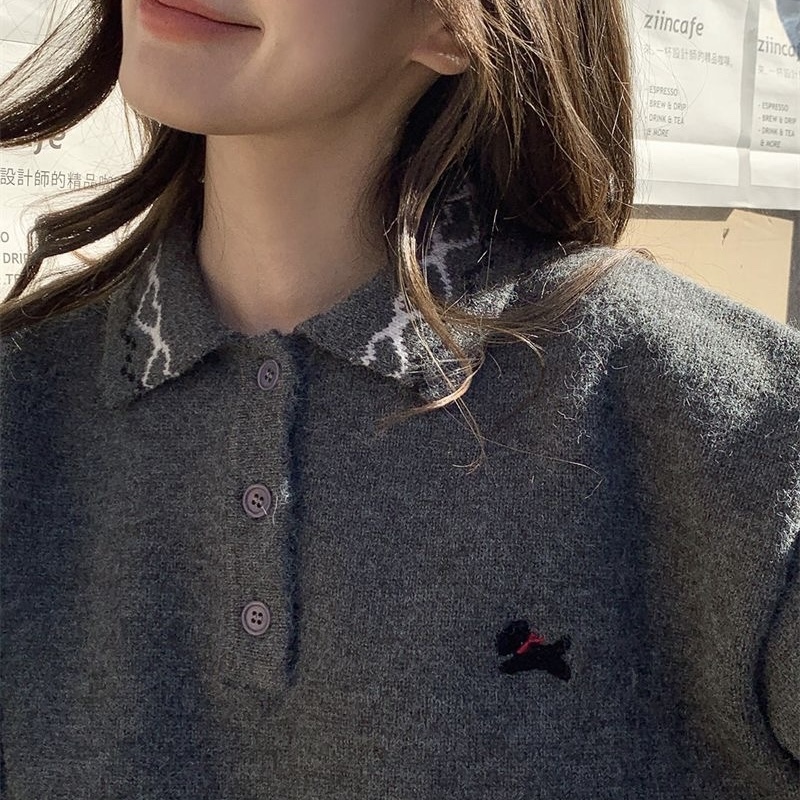 T295. SWEATER GRAY DOG