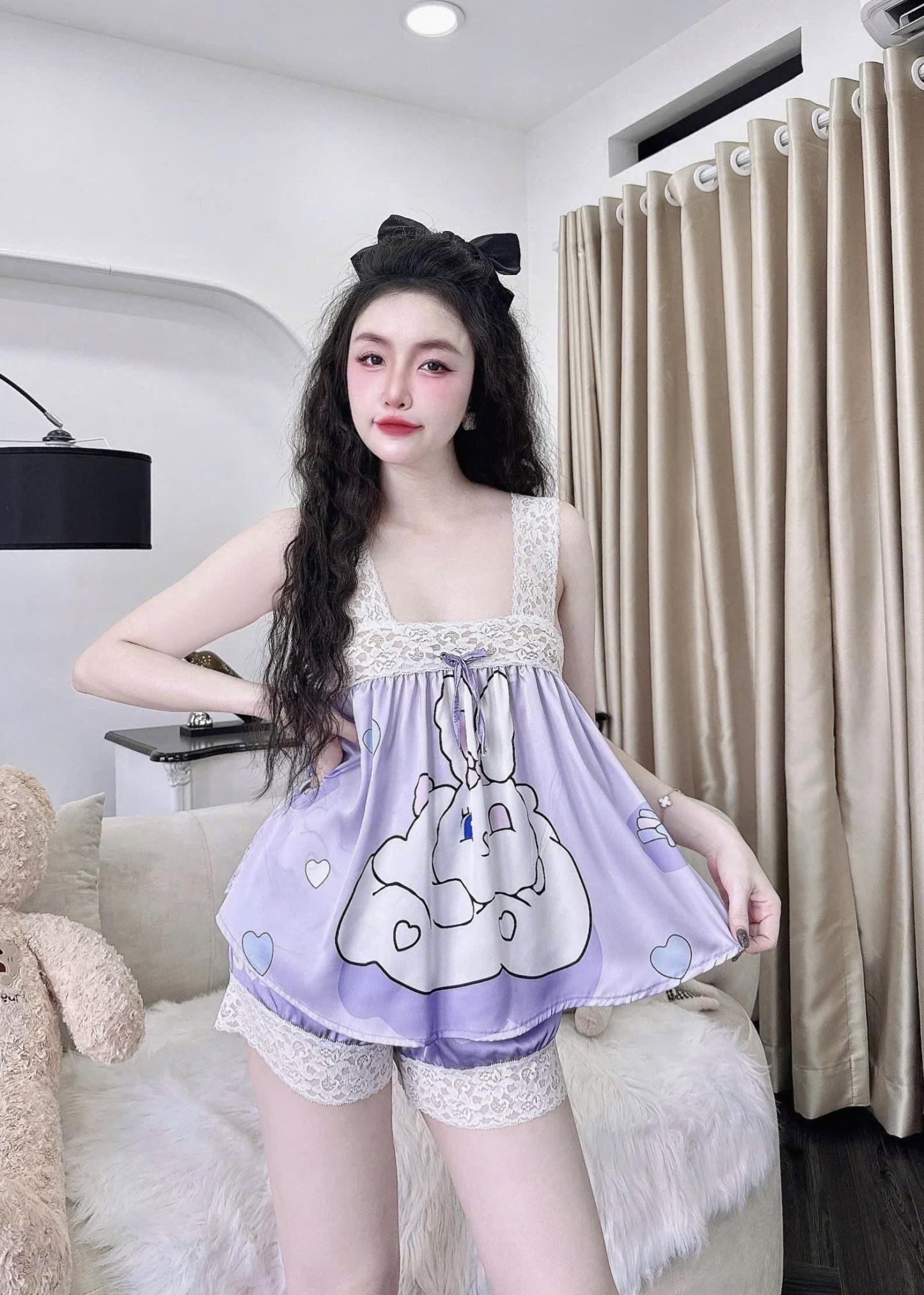 V1050. SLEEPWEAR LIGHT PURPLE