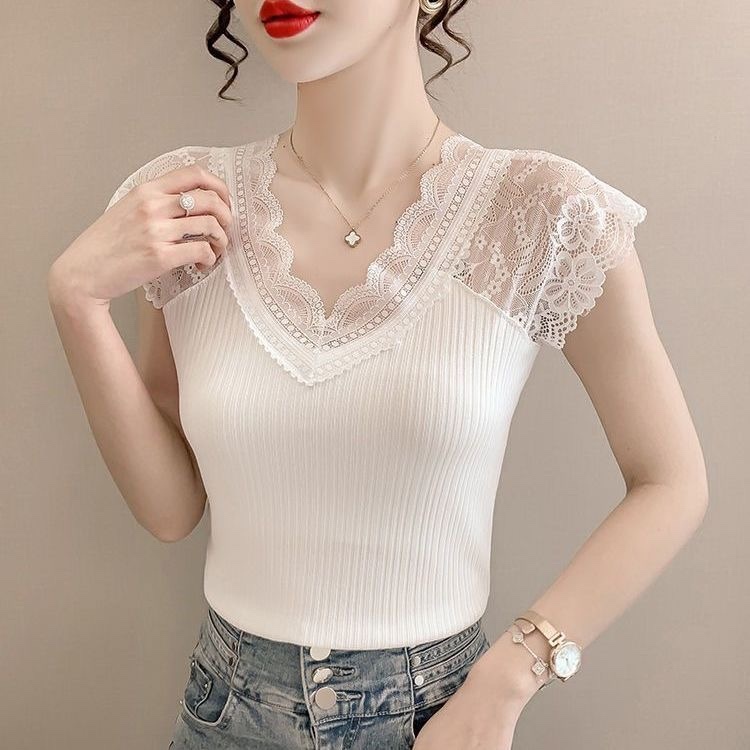 C840. LACE TOP CAMISOLE WHITE