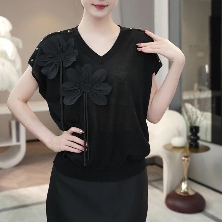C975. MONGTOGHI TOP BLACK