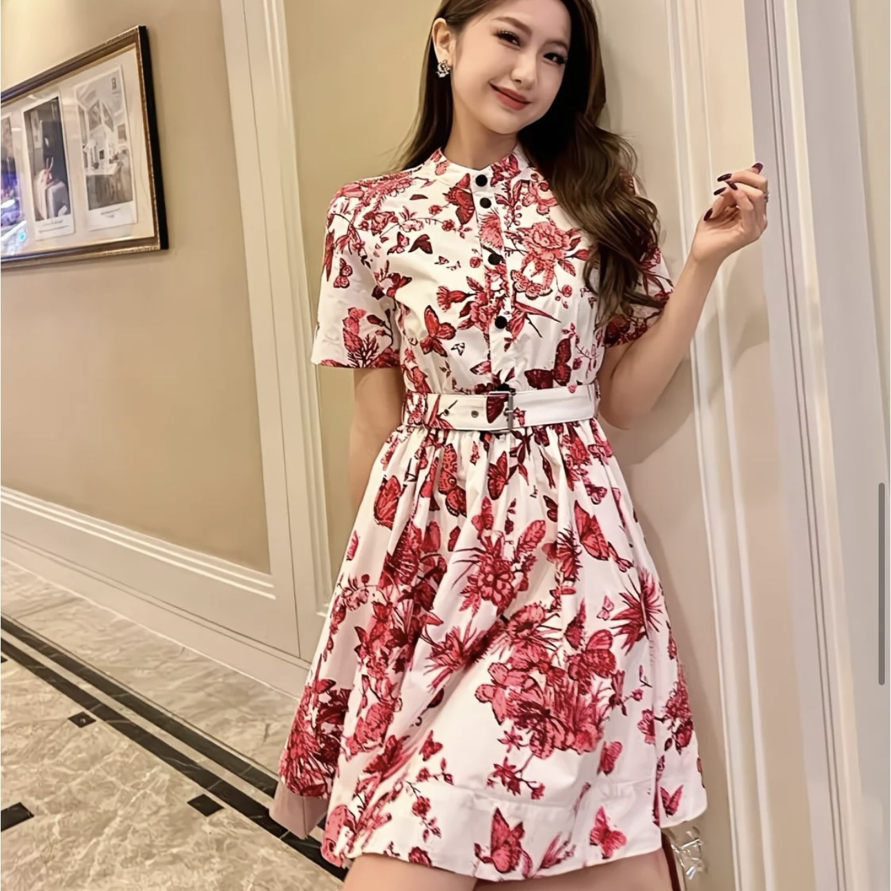 7834. RED SHORT DRESS (exclusive)