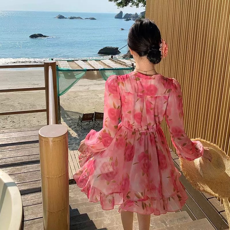 7879. PINK SHORT DRESS