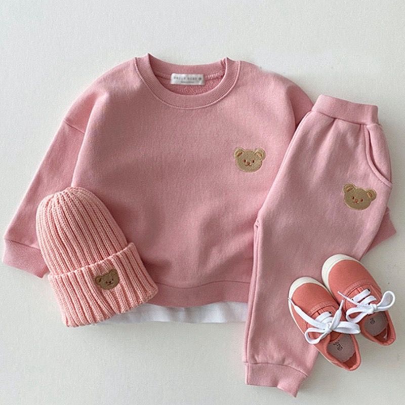 K73. PINK BEAR BABY SET