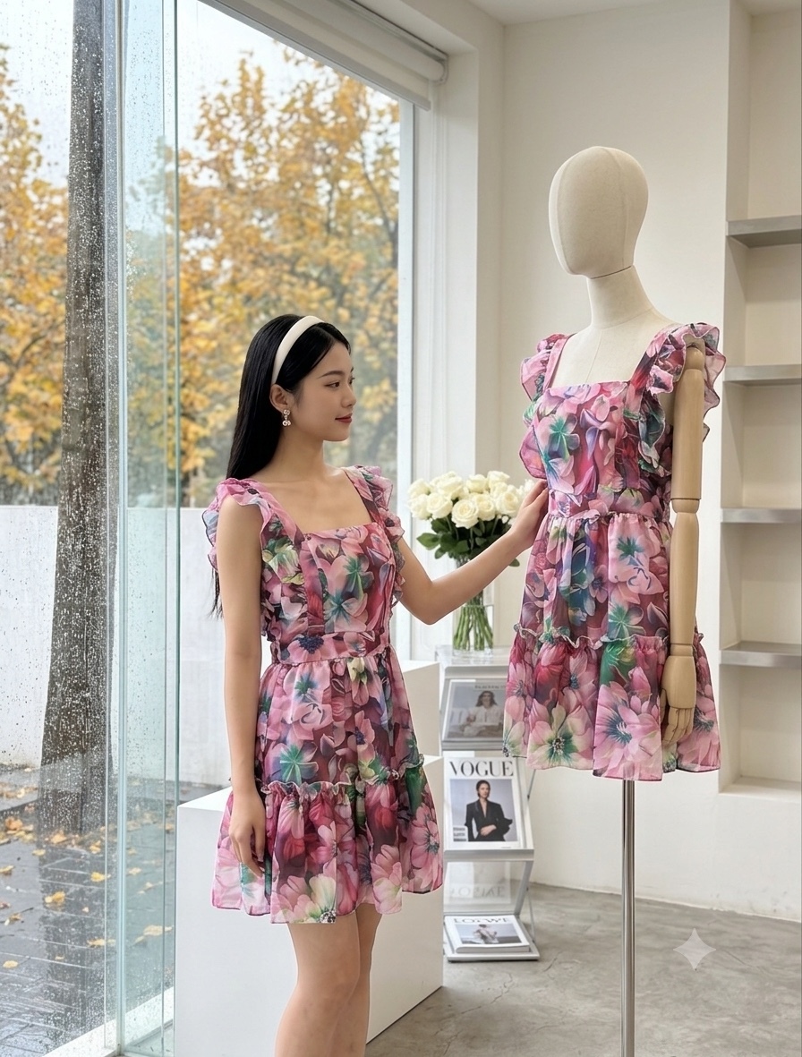 V921. MAXI DRESS 2pcs CANH TIEN•
