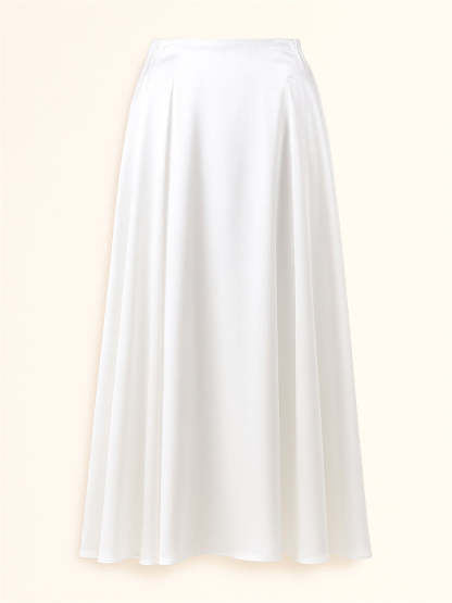 Women's Summer Elegant Satin High-Rise Flowy Maxi Skirts