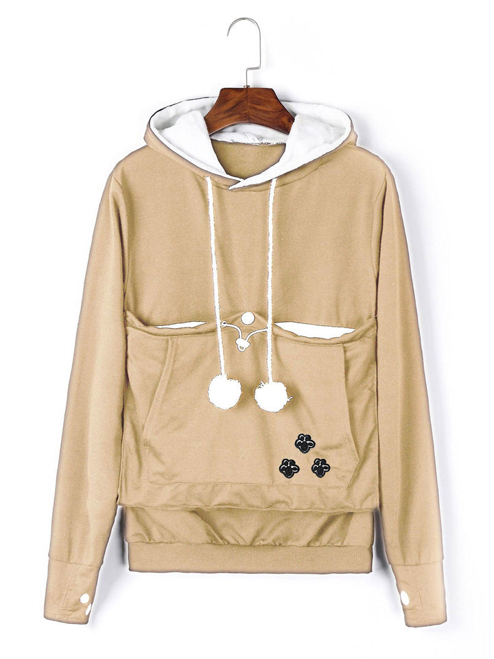 Women's Pet Carrier Hoodie with Kangaroo Pouch