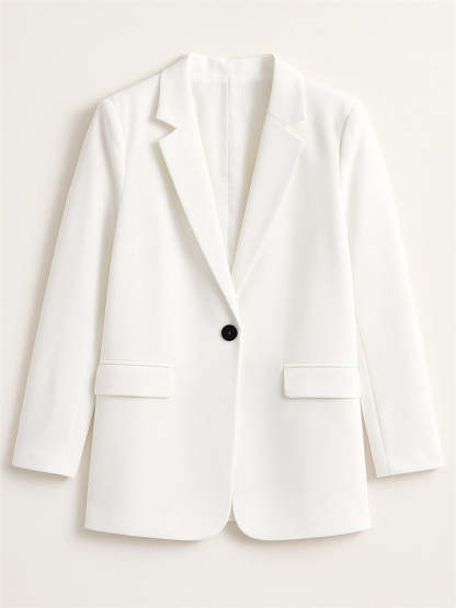 Women's Elegant Autumn Solid Color Single Breasted Suit Collar Jacket