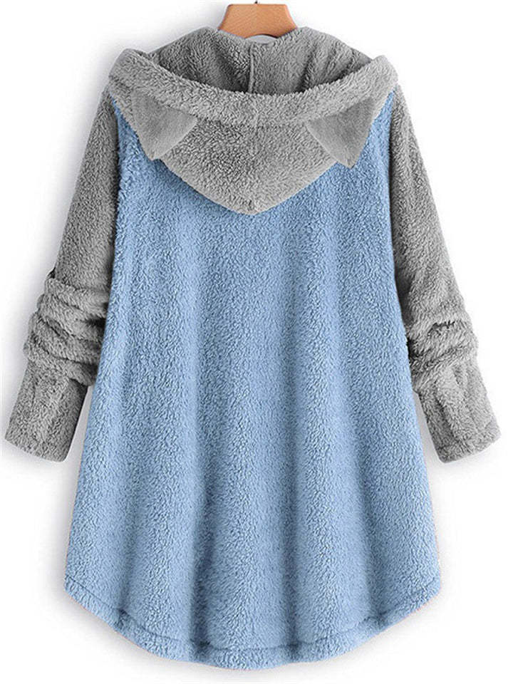 Adorable Fleece Hoodies With Cute Cat's Ears for Women