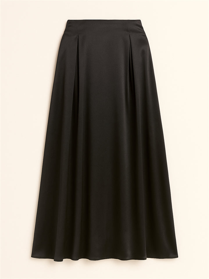 Women's Summer Elegant Satin High-Rise Flowy Maxi Skirts
