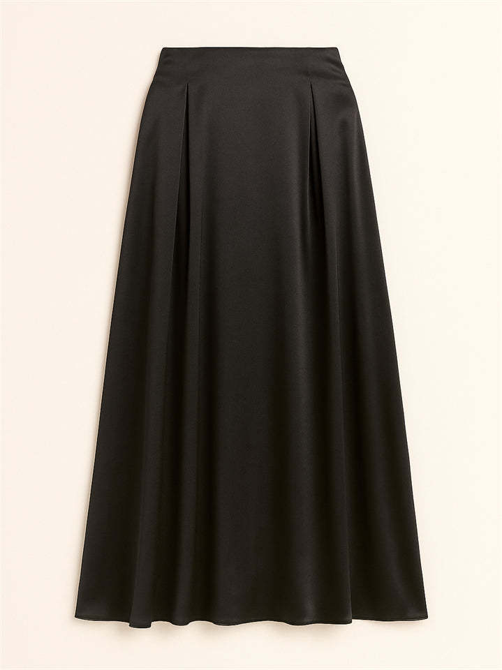 Women's Summer Elegant Satin High-Rise Flowy Maxi Skirts