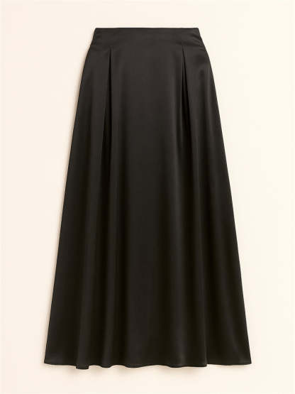 Women's Summer Elegant Satin High-Rise Flowy Maxi Skirts