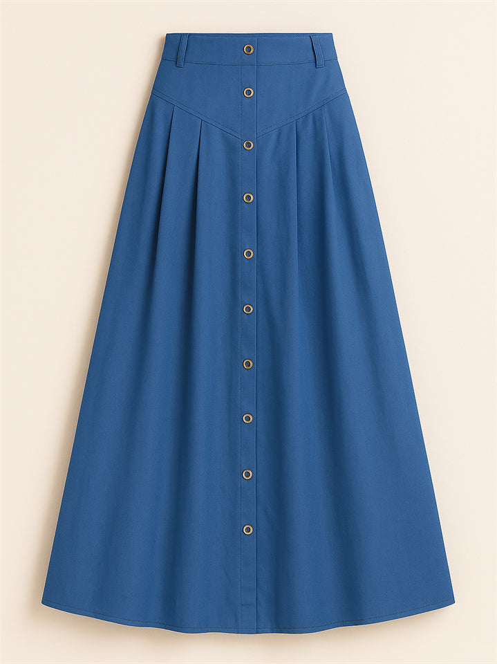 Women's Casual Ankle Length Holiday Style Skirts with Pockets