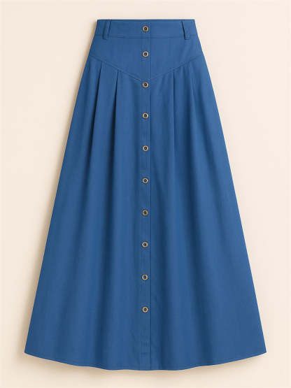 Women's Casual Ankle Length Holiday Style Skirts with Pockets