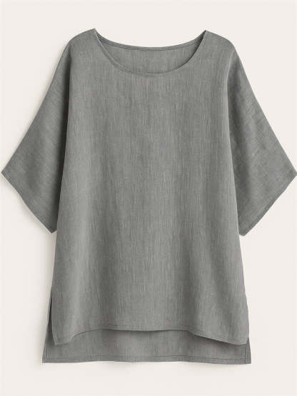 Women's Summer Comfy Round Neck 3/4 Sleeve Shirts