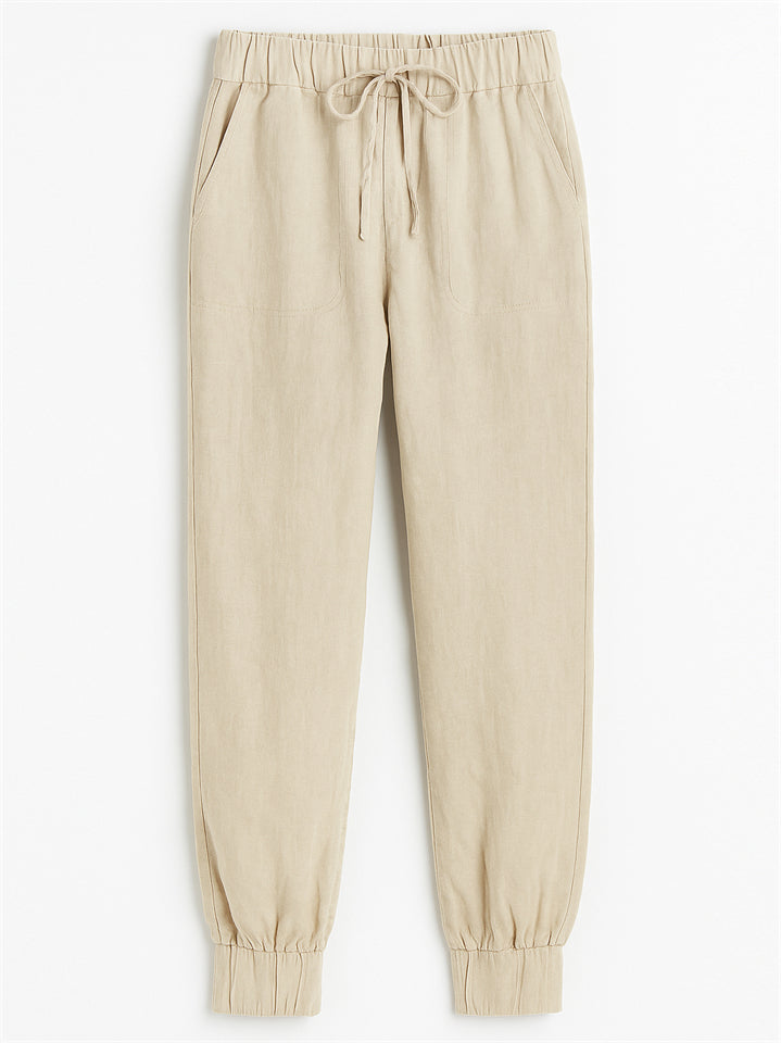 Women's Solid Color Comfort Drawstring Jogger Pants