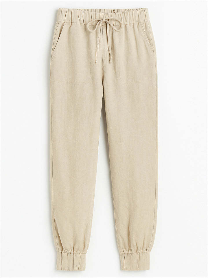 Women's Solid Color Comfort Drawstring Jogger Pants