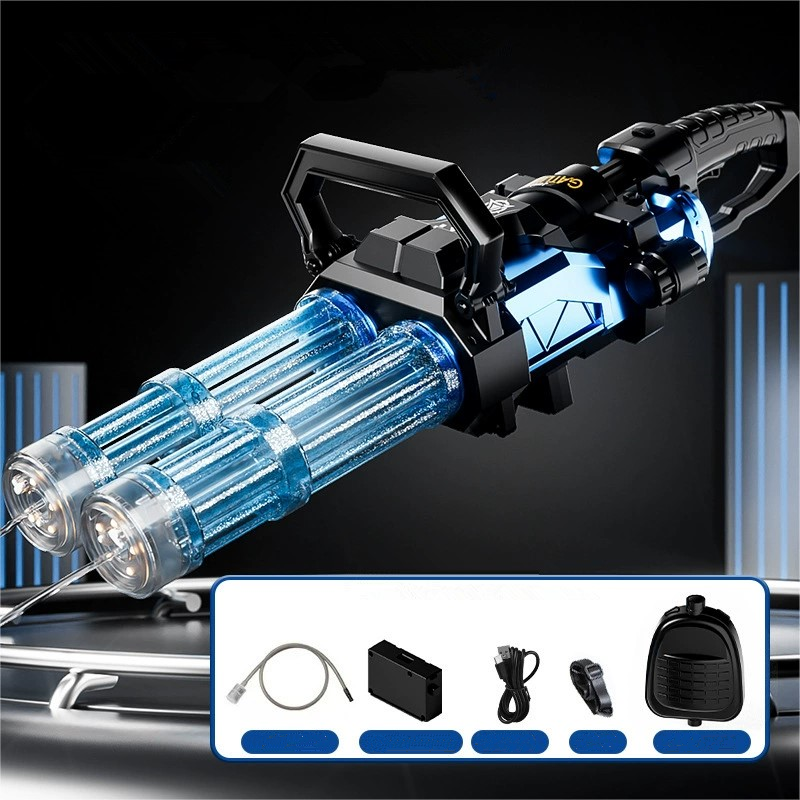 Cyberpunk Electric Automatic Rapid Fire Blaster Water Gun with Backpack