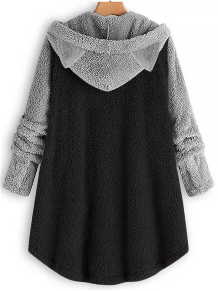 Adorable Fleece Hoodies With Cute Cat's Ears for Women