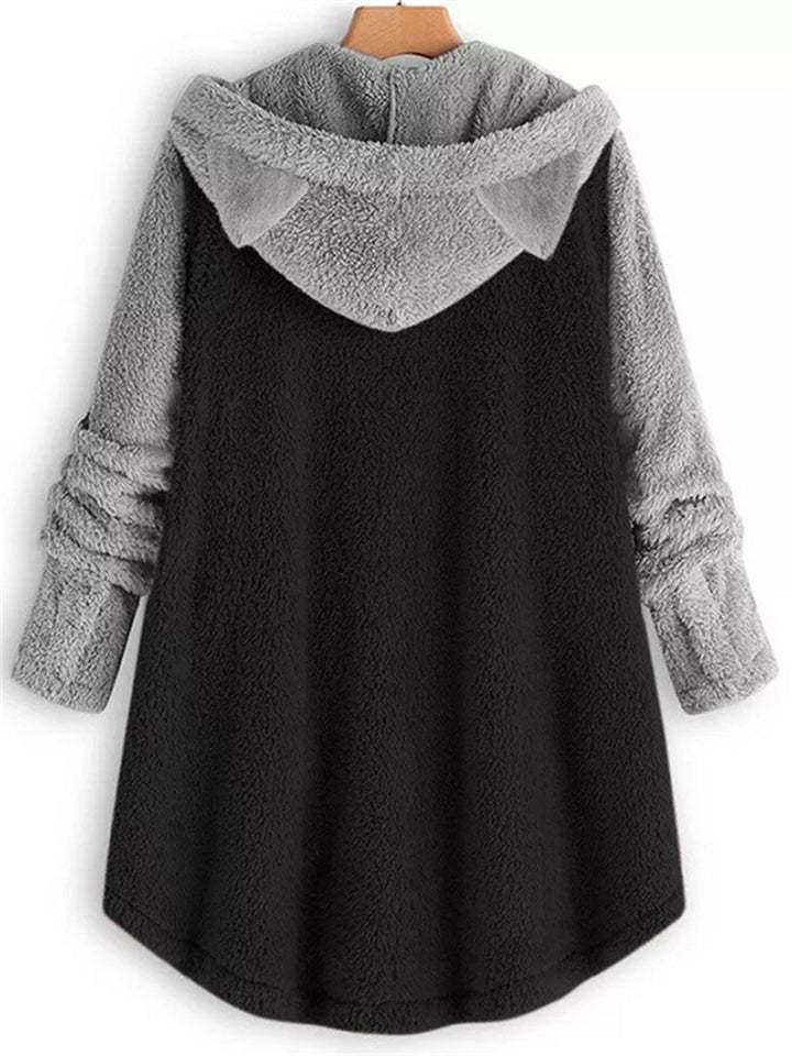 Adorable Fleece Hoodies With Cute Cat's Ears for Women