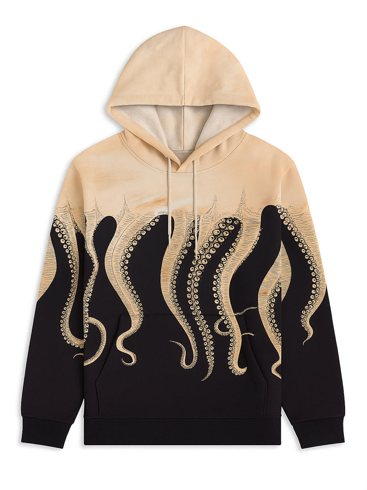 Women's Trendy Octopus Print Comfy Casual Hooded Sweatshirt