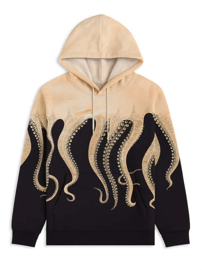 Women's Trendy Octopus Print Comfy Casual Hooded Sweatshirt