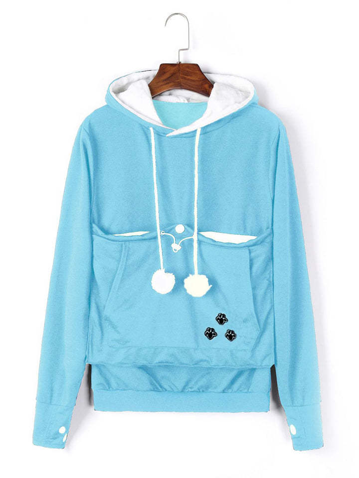 Women's Pet Carrier Hoodie with Kangaroo Pouch