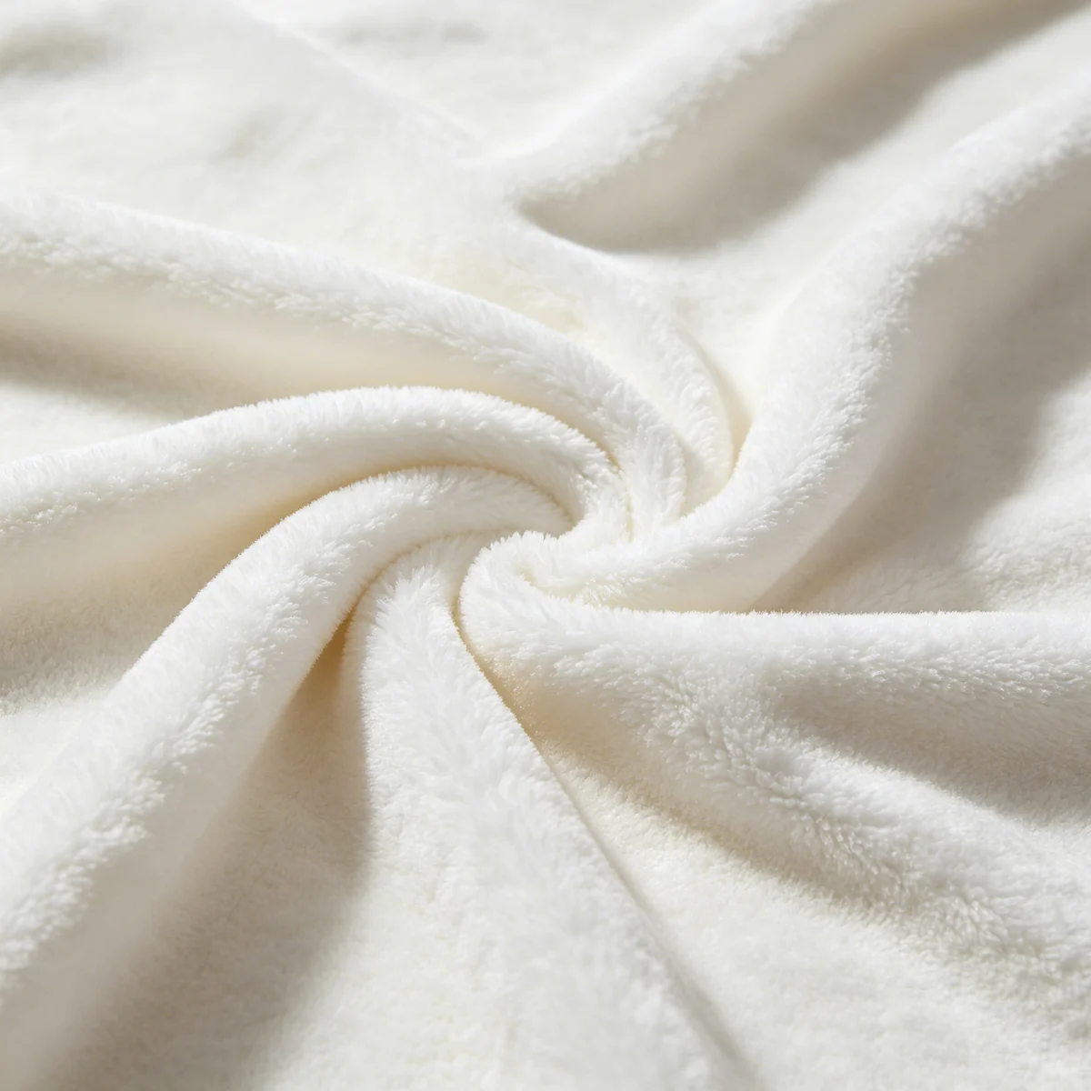 Close-up reference of soft plush blanket texture