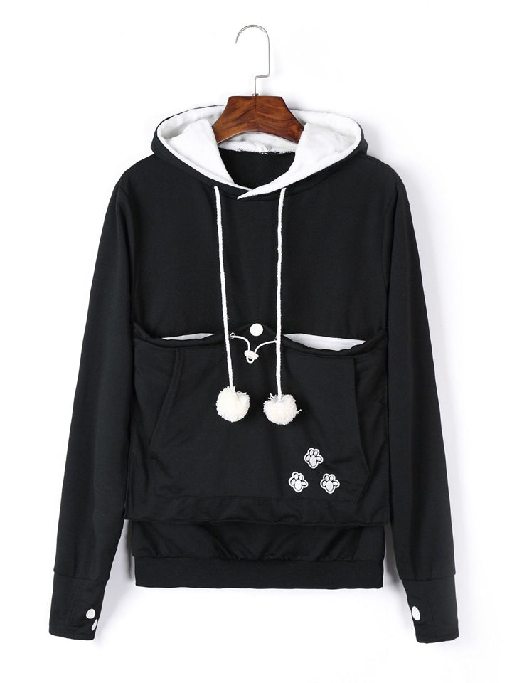 Women's Pet Carrier Hoodie with Kangaroo Pouch