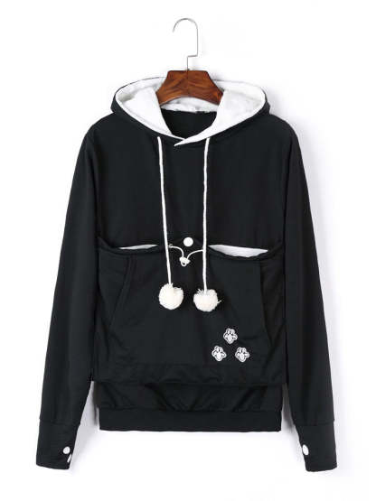 Women's Pet Carrier Hoodie with Kangaroo Pouch