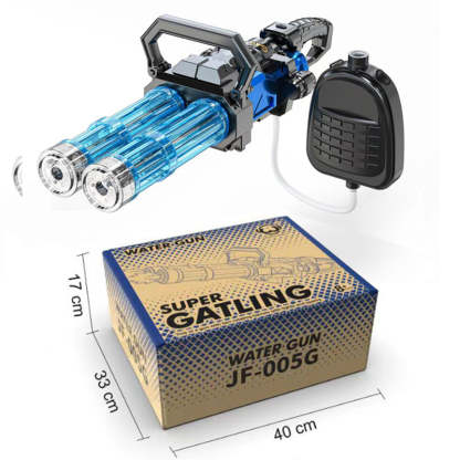 Cyberpunk Electric Automatic Rapid Fire Blaster Water Gun with Backpack