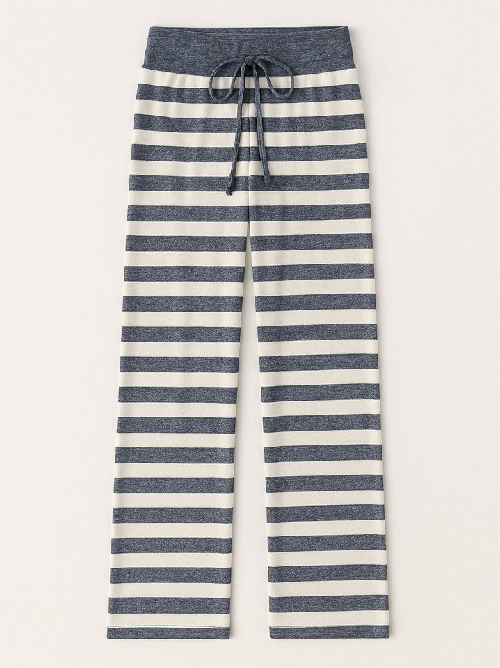 Women's Casual Floral Printed Drawstring Wide-Leg Pants