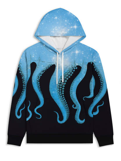 Women's Trendy Octopus Print Comfy Casual Hooded Sweatshirt