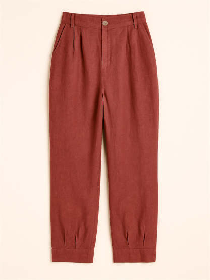 Women's Summer Casual Solid Color Pockets Cropped Pants