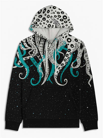 Women's Trendy Octopus Print Comfy Casual Hooded Sweatshirt